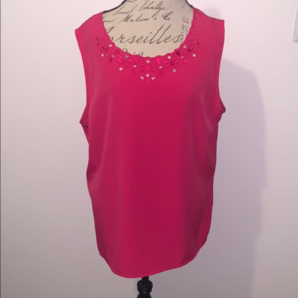 C.S.T. Studio hot pink sleeveless top
